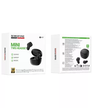 Бездротові навушники TWS Borofone BW97 Clear Black