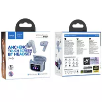 Беспроводные TWS наушники Hoco EQ21 Sandy with Touch Screen ANC+ENC Blue star