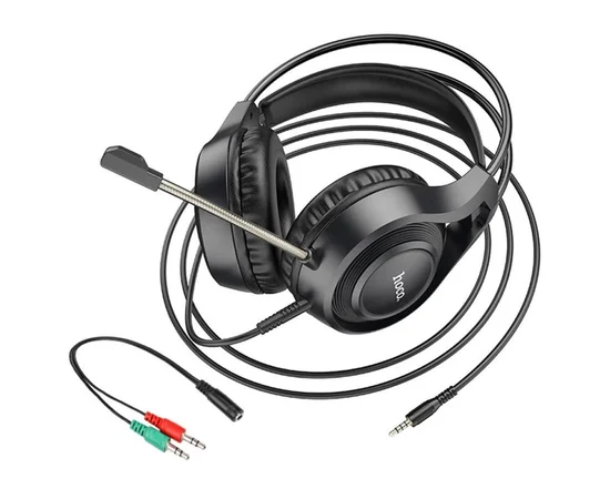 Накладные наушники Hoco W106 Tiger (3.5mm+3.5mm/1.8m) Black