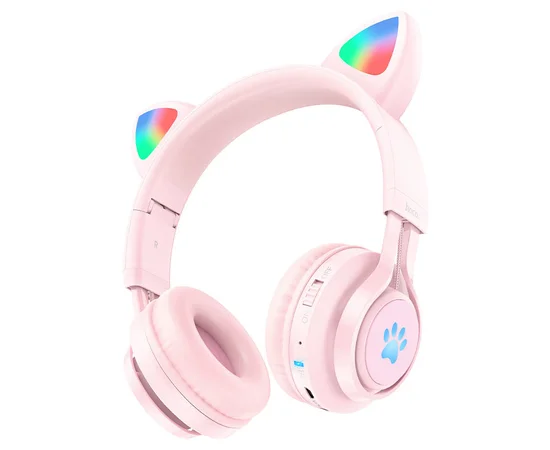 Наушники Hoco W39 Cat ear Pink