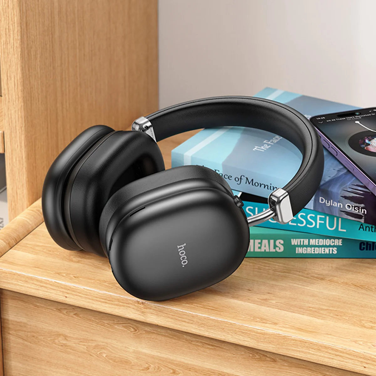 Накладні бездротові навушники Hoco W35 Max Auspicious ANC Black