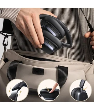 Накладні бездротові навушники Baseus Bowie H1s Noise-Cancellation (A00075301) Cluster Black