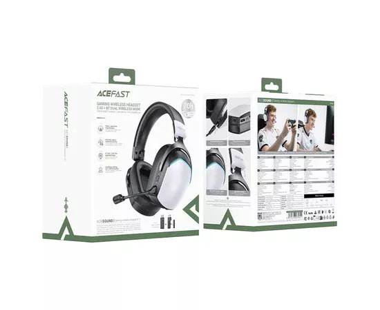 Накладные беспроводные наушники Acefast H11 Gaming White