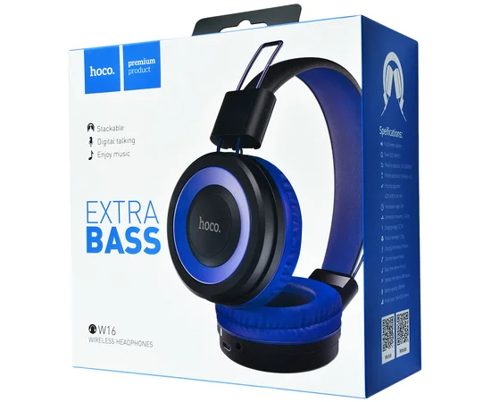 Стерео Наушники Hoco W16 Cool Motion Bluetooth Синий