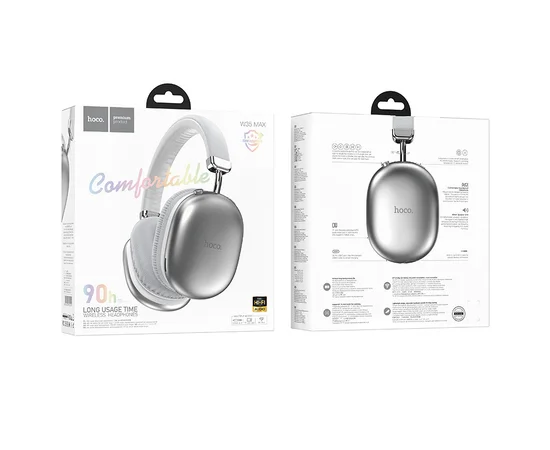 Накладные беспроводные наушники Hoco W35 Max Joy Silver