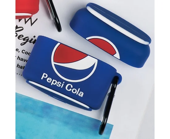 Силиконовый футляр Can для наушников AirPods Pro Пепси / Синий