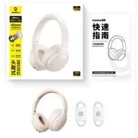 Накладные беспроводные наушники Baseus Bass BH1 Lite AI ENC (A0203C) Starlight Off-White