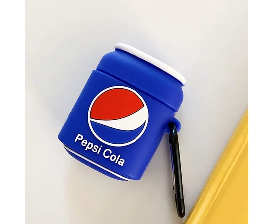 Силиконовый футляр Can для наушников AirPods2 Пепси / Синий
