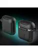Силиконовый футляр Armor с карабином для Airpods Черный