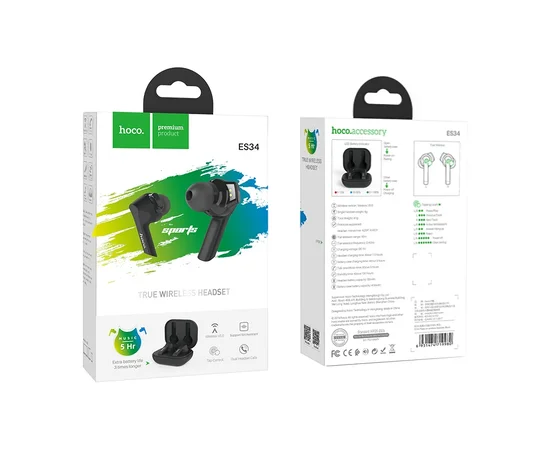 Bluetooth наушники HOCO ES34 Черный