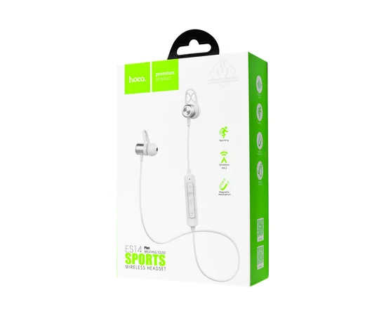 Bluetooth Навушники Hoco ES14 Plus Breathing Sound Sports Срібний