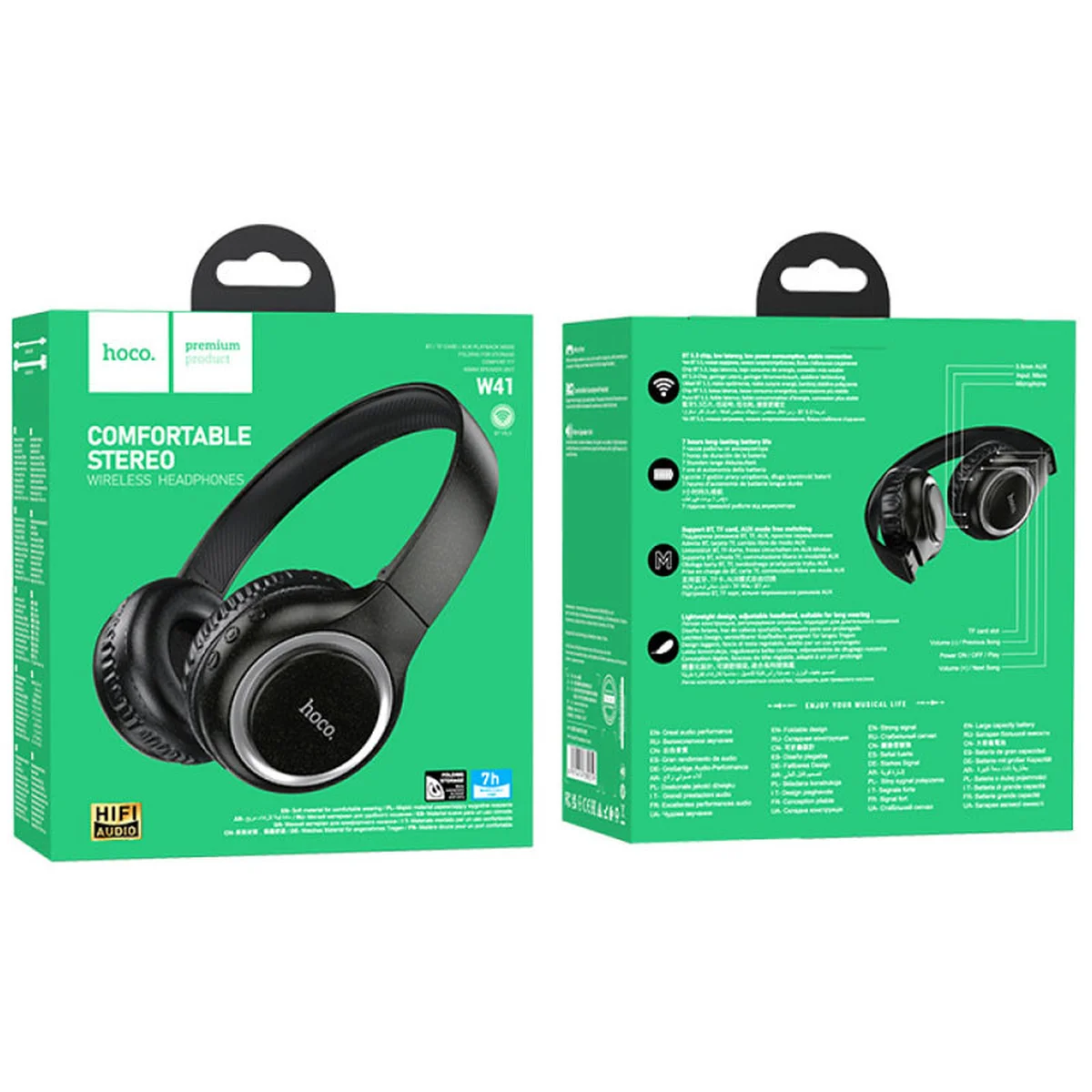 Bluetooth навушники Hoco W41 Charm Black
