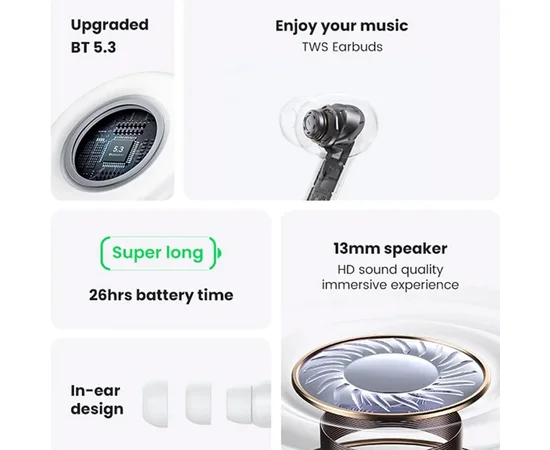 Беспроводные TWS наушники Usams-XD18 X-don Series BT 5.3 Black