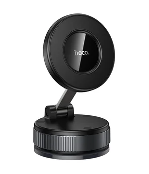 Автотримач Hoco H86 Dragon manual suction cup magnetic (universal) Black / Metal gray