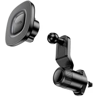 Автодержатель Hoco H74 Crown ring magnetic (air outlet) Black / Metal gray