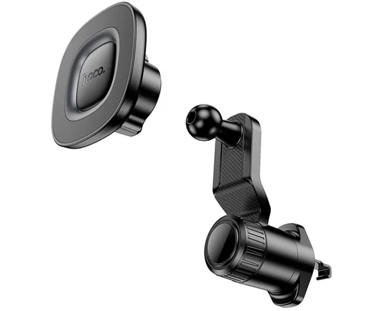 Автодержатель Hoco H74 Crown ring magnetic (air outlet) Black / Metal gray