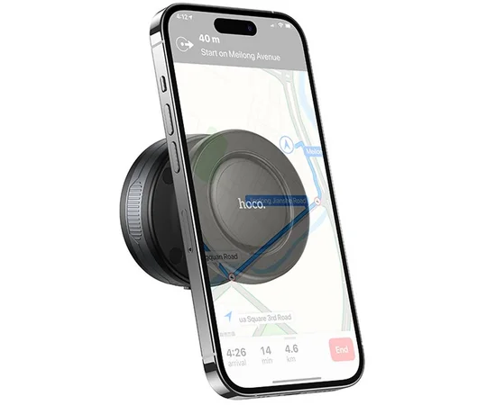 Автодержатель Hoco H87 Dragon electric suction cup magnetic (universal) Black / Metal gray