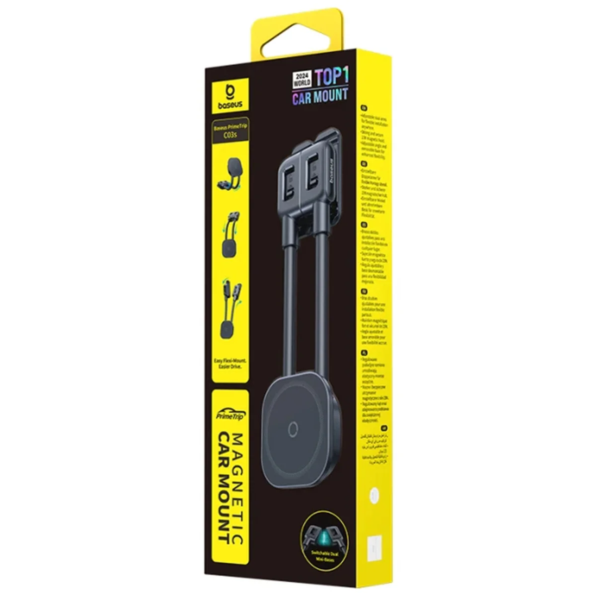 Автодержатель Baseus PrimeTrip C03s Magnetic Stick-on (C00137) Cosmic Black