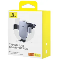 Автодержатель Baseus Metal Age 3 Gravity Car Mount (Air Outlet Version) (C40467600) Space Grey