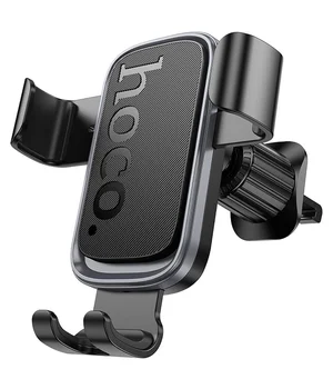 Автоутримувач Hoco H80 Vista gravity (air outlet) Black / Metal gray