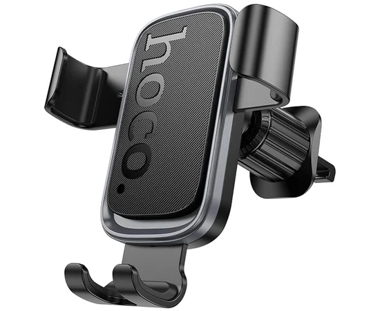 Автодержатель Hoco H80 Vista gravity (air outlet) Black / Metal gray