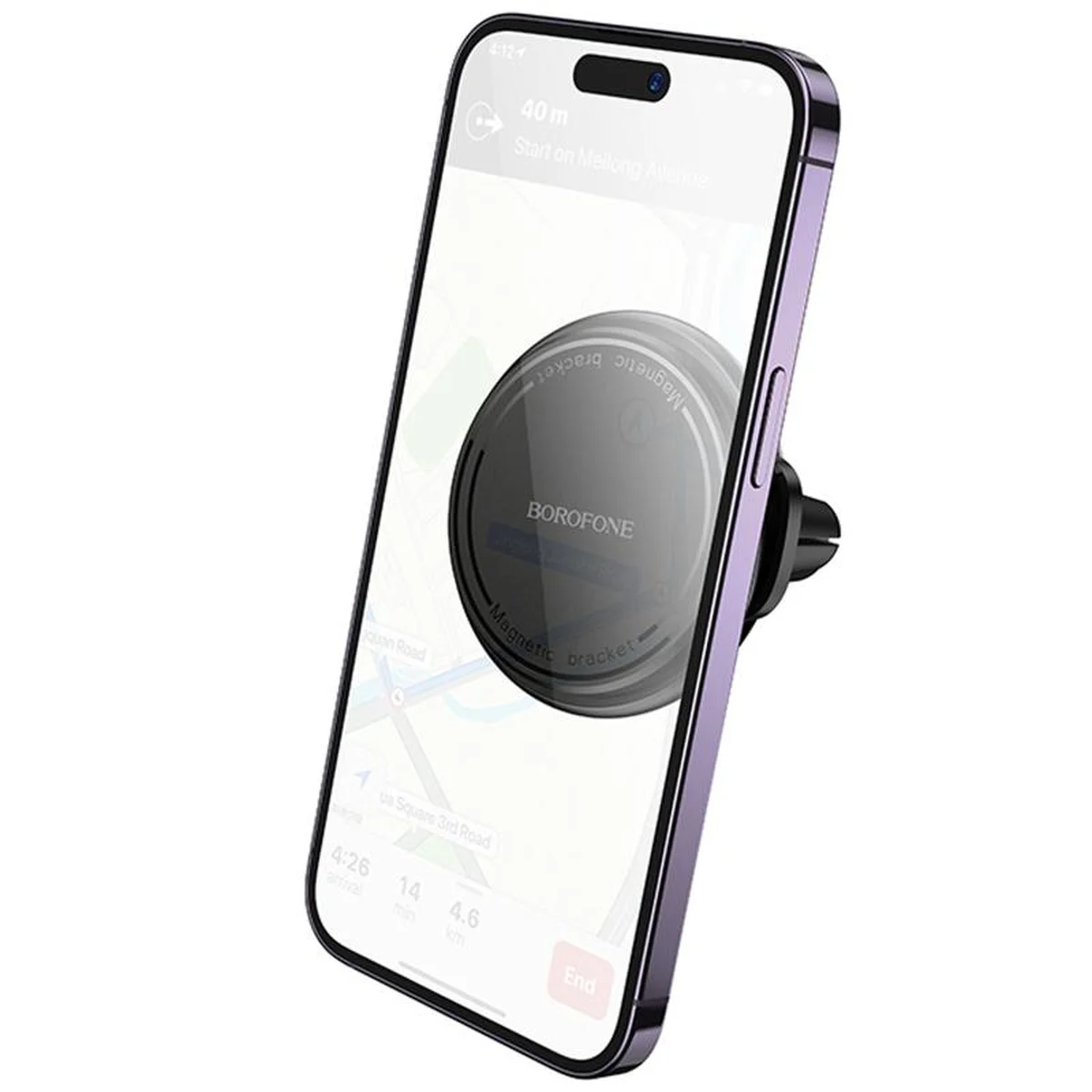 Автоутримувач Borofone BH135 Parker ring magnetic (air outlet) Black