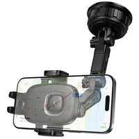 Автодержатель Hoco H89 Crown (center console) Black / Metal gray