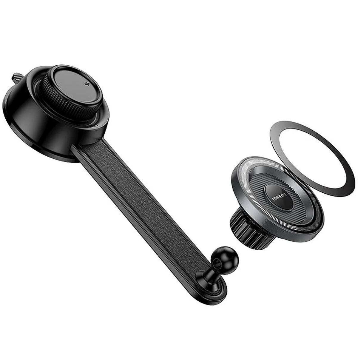 Автодержатель Borofone BH123 Profit magnetic (center console) Black / Metal gray