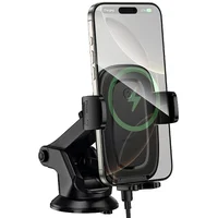 Автодержатель с БЗУ Borofone BH223 Follower 15W (center console) Black