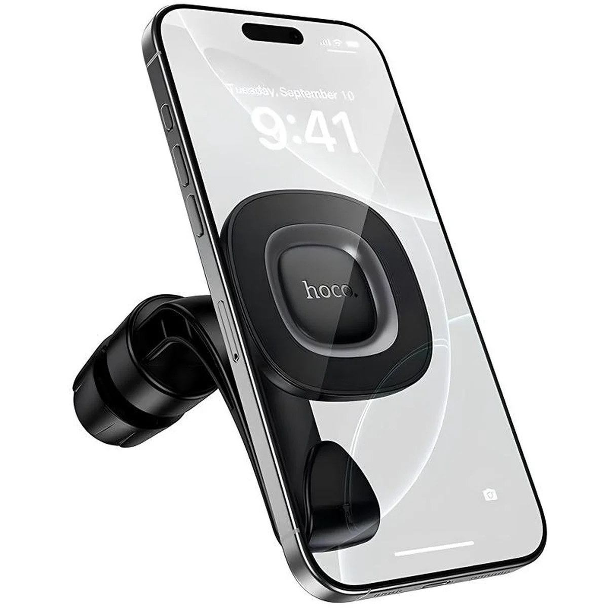 Автодержатель Hoco H99 Crown magnetic на подголовник Black metal gray