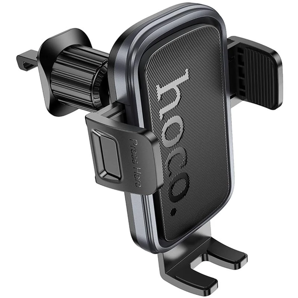 Автодержатель Hoco H78 Vista push-type (air outlet) Black / Metal gray