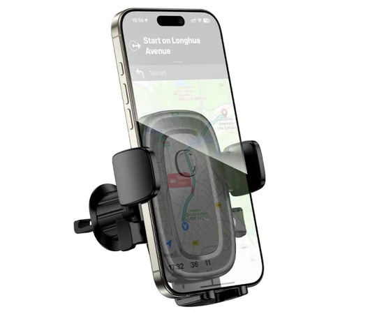 Автодержатель Borofone BH131 One-key Lock (air outlet) Black