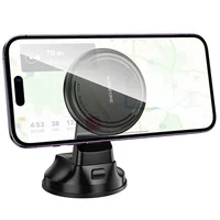 Автоутримувач Borofone BH136 Parker ring magnetic (center console) Black