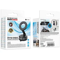 Автодержатель Borofone BH140 Gloria Vacuum Suction Magnetic (center console) Black / Metal gray