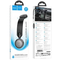 Автодержатель с БЗУ Hoco HW29 Magnetic Wireless Charging 15W Black