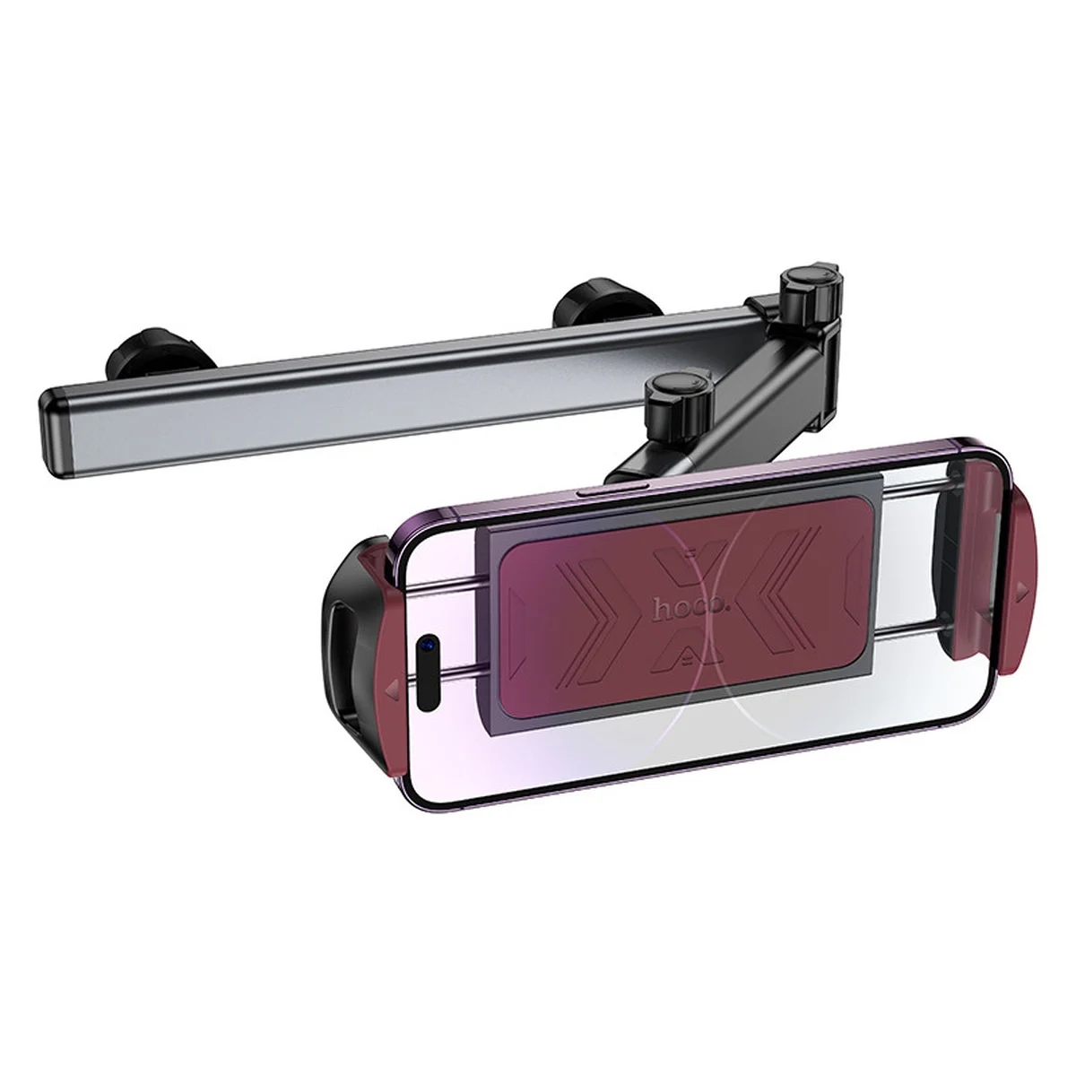 Автотримач Hoco H69 Gamble telescopic на підголівник Black/Red