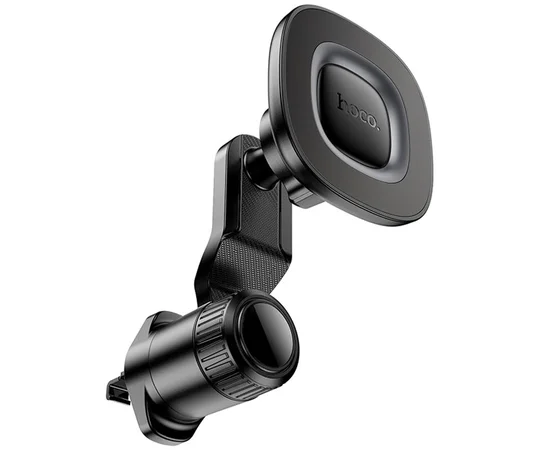 Автодержатель Hoco H74 Crown ring magnetic (air outlet) Black / Metal gray