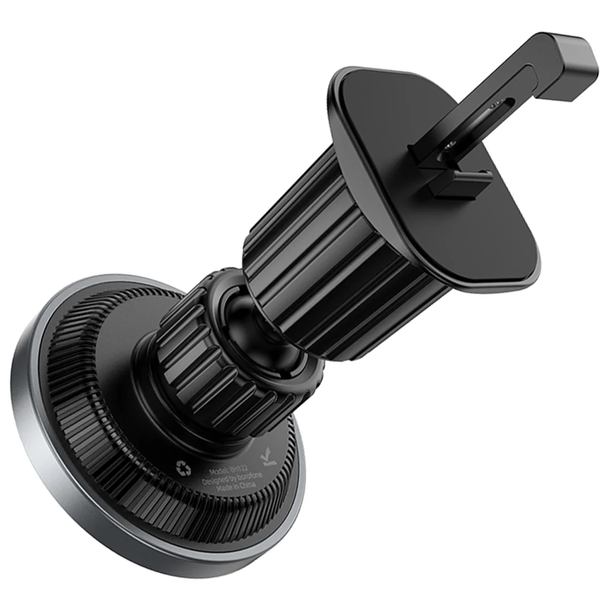 Автодержатель Borofone BH122 Profit ring magnetic (air outlet) Black / Metal gray