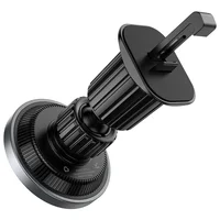 Автодержатель Borofone BH122 Profit ring magnetic (air outlet) Black / Metal gray