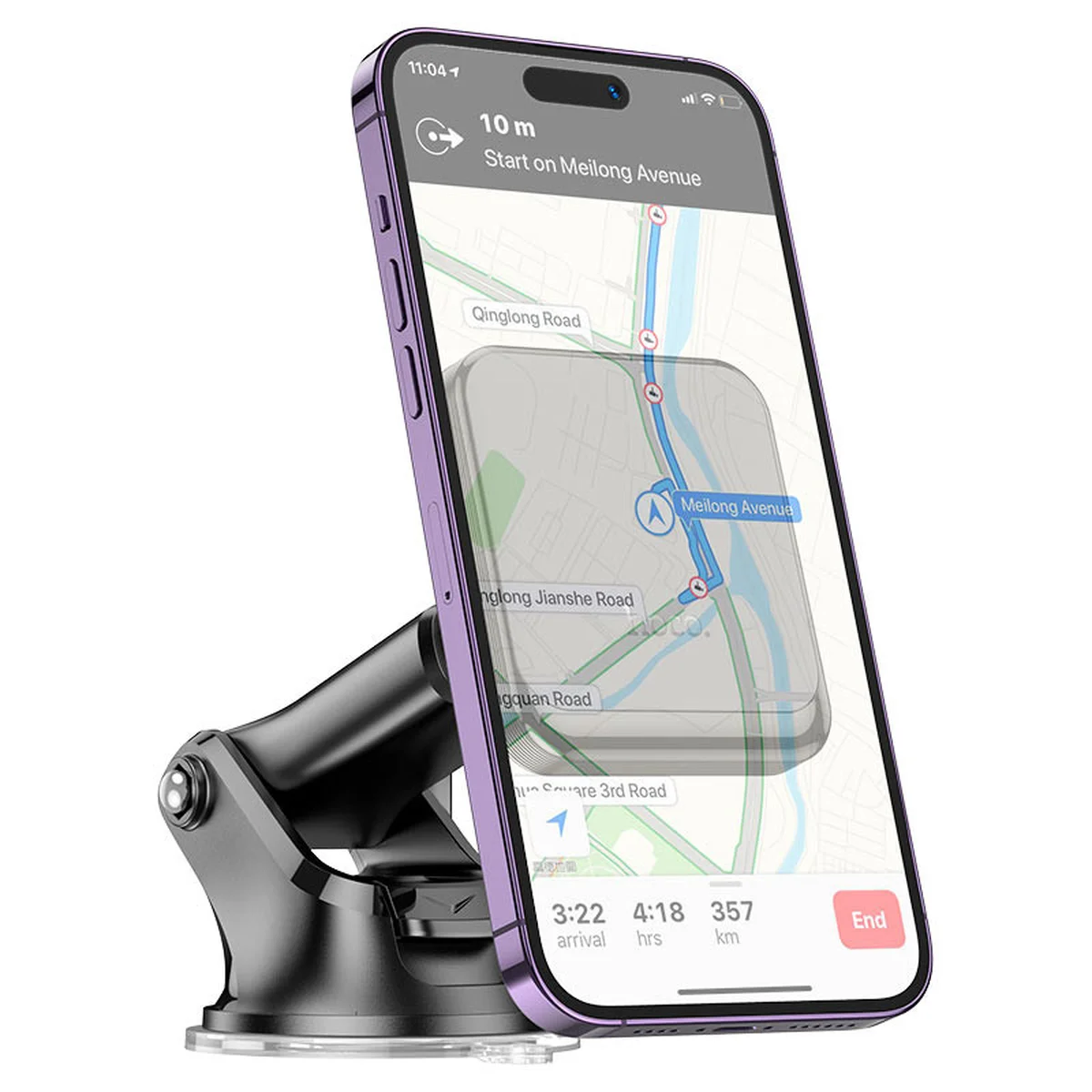 Автоутримувач Hoco H41 Climber magnetic (center console) Black