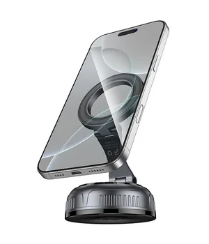 Автоутримувач Hoco H92 High vacuum suction cup magnetic (universal) Black / Metal gray