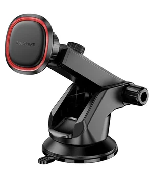 Автоутримувач Borofone BH125 Roman magnetic (center console) Black / Red