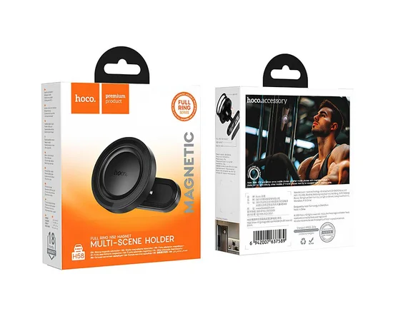 Автодержатель Hoco H58 Show ring magnetic (multi-scene) Black