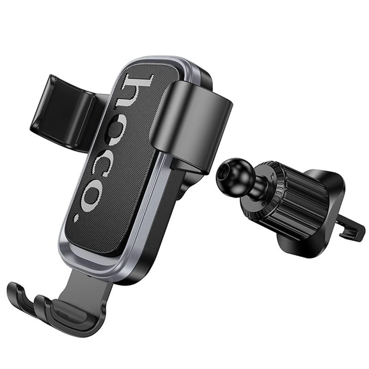 Автодержатель Hoco H80 Vista gravity (air outlet) Black / Metal gray
