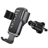 Автодержатель Hoco H80 Vista gravity (air outlet) Black / Metal gray