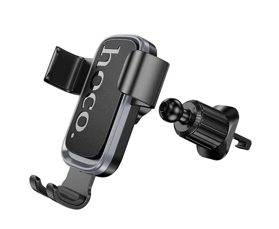 Автодержатель Hoco H80 Vista gravity (air outlet) Black / Metal gray