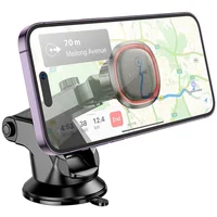 Автоутримувач Borofone BH125 Roman magnetic (center console) Black / Red