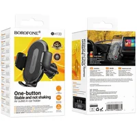 Автодержатель Borofone BH133 Rio push-type (air outlet) Black