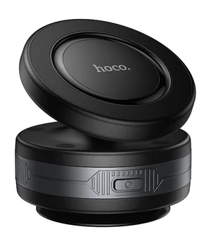 Автодержатель Hoco H87 Dragon electric suction cup magnetic (universal) Black / Metal gray