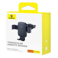 Автодержатель Baseus Metal Age 3 Gravity Car Mount (Air Outlet Version) (C40467600) Cluster Black